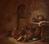 François Ryckhals, Kitchen Still Life, Oil on panel