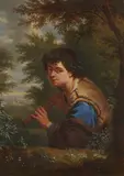 attributed to Adriaen van der Werff, Young Shepherd with a Flute, Oil on panel