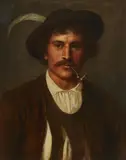 Franz Defregger, Young Man with a Pipe