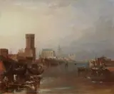 English School 19th century, A View of Cologne, Oil on canvas (relined)