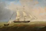 attributed to Carl Justus Harmen Fedeler, The Brig "Emma“, Oil on canvas (relined)