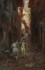 Otto Rudolf Hessler, The Flute Player, Oil on canvas (relined)