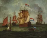 Dutch School 19th century, Maritime Scene, Oil on canvas