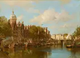 View of Amsterdam by Johannes Christiaan Karel Klinkenberg, Oil on canvas (relined), offered Mar 2019