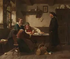 Hermann Plathner, The Well-Drawn Portrait, Oil on canvas