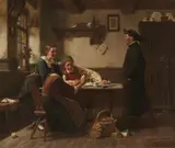 Hermann Plathner, The Well-Drawn Portrait, Oil on canvas