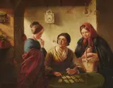 August von Rentzell, The Fortune Teller, Oil on canvas