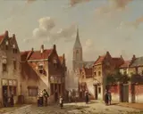Petrus Gerardus Vertin, View of a City, Oil on panel