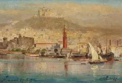A View of Naples by Carl Wuttke, Oil on card, sold Mar 2019