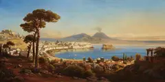 Gustav Zick, The Gulf of Naples, Oil on canvas