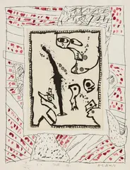 Troll by Pierre Alechinsky, 1991, Aquatint on paper, sold Dec 2018
