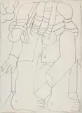 Horst Antes, Amsterdamer, 1967, Lithograph on card