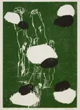 Georg Baselitz, Fünf Steine, 1991, Colour woodcut on paper