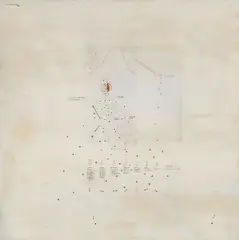 Gianfranco Baruchello, Uso del rimario nel corso dell'inchiesta sugli ultimi giorni de Pompei, 1966, Mixed media on aluminium