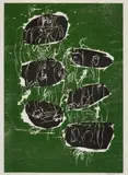 Georg Baselitz, Sechs Steine, 1991, Colour woodcut on paper