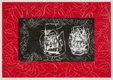 Georg Baselitz, Rote Schwester - Kabyl, 1994, Colour woodcut on paper