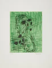 Dänen Träne by Georg Baselitz, 1991/1992, Colour aquatint etching on paper, sold Dec 2018