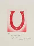Louise Bourgeois, Horseshoe, 2003, Colour etching on card