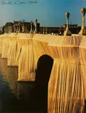 The Pont Neuf Wrapped by Christo, 1985, Colour offset print on card, sold Dec 2018