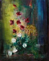 Antonio Estradera, Flores, 1960, Oil on canvas