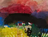 Karl-Heinz Fichthorst, Montalcio - 5.Okt.91., 1991, Watercolour on paper