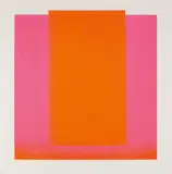 Rupprecht Geiger, Leuchtorange auf leuchtrot (from:Farbsequenzen), 1966, Colour silkscreen on card