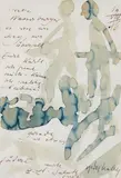 HAP Grieshaber, Untitled (Artist's letter), 1976, Watercolour and ink on paper