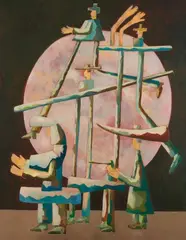 Sebastian Heiner, Später Aufbruch, 2007, Acrylic on canvas