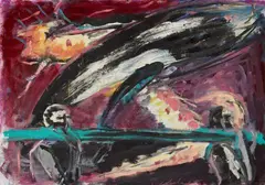 Bernd Koberling, Untitled, 1985, Mixed media on paper