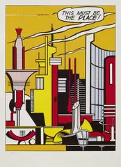 This must be the place by Roy Lichtenstein, 1965/2002, Colour silkscreen on card, sold Dec 2018