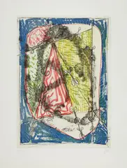 Untitled (Window) by Markus Lüpertz, 1993, Colour etching on card, sold Dec 2018