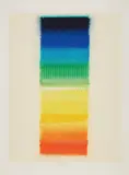 Heinz Mack, Regenbogen, 1989, Colour silkscreen on card