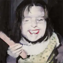 Enrique Marty, Juego de niños II, 1998, 9-part work: each oil on panel. Each