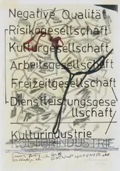 Olaf Metzel, Untitled (Entwurf Hafenstraße), 1990, Mixed media on paper