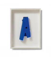 Manfred Muller, Blue Prelude 3/16, 1997, Oil on card