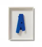 Manfred Muller, Blue Prelude 3/16, 1997, Oil on card