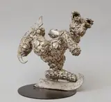 Patrick O'Reilly, Skating Bear, 2008, unique bronze with silver leaf