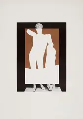 Giulio Paolini, Ritratto dell'artista come modello, 1980, 5 works: each photo lithograph on card. Each