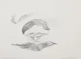 Gerhard Rühm, Pelz oder Perücke?, 1999, Pencil on card