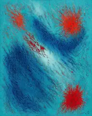 Gustave Singier, Néréides de Juillet, 1968, Oil on canvas