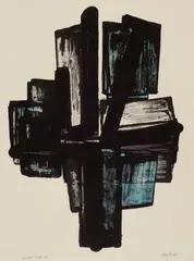 Pierre Soulages, Lithographie No. 4, 1957, Colour lithograph on paper