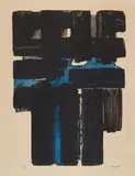 Pierre Soulages, Eau-forte No.10, 1957, Colour etching on paper