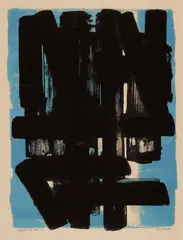 Pierre Soulages, Lithographie No. 5, 1957, Colour lithograph on paper