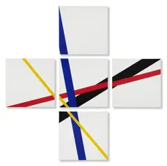 Norbert Thomas, Untitled, 2001, 5-part work: each acrylic on canvas. Each