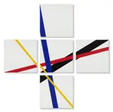 Norbert Thomas, Untitled, 2001, 5-part work: each acrylic on canvas. Each