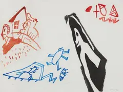 Jan Voss, Untitled, 1988, Watercolour and collage on paper
