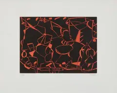 Jan Voss, Untitled, 1995, 2 works: each colour etching on paper. Each