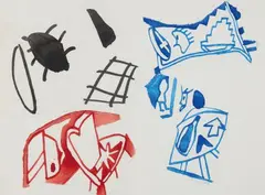 Jan Voss, Untitled, 1988, Watercolour and collage on paper