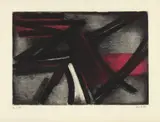 Pierre Soulages, Eau-forte No.2, 1952, Colour aquatint etching on card