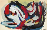 Karel Appel, Untitled, 1957, Gouache on paper